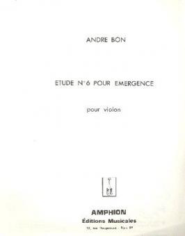 Emergence N 6 Violon Seul 