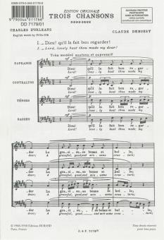 Trois Chansons, pour 4 Voix Mixtes 1. Dieu! Qu'il 