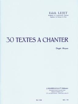 30 Textes A Chanter 