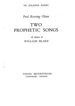 Two Prophetic Songs Op.16 