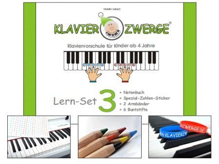 Klavierzwerge Lern-Set 3 - Singen, Spielen, Malen ... 