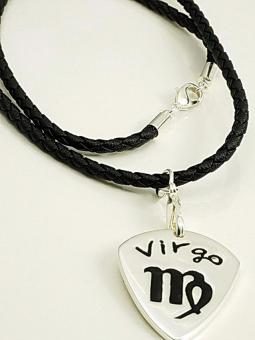 Rockys Plektrum + Kette Sternzeichen Jungfrau 