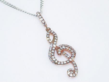 Rockys Anhänger Violinschlüssel + Kette 