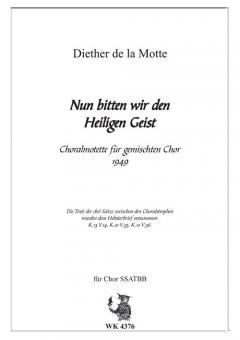 Nun bitten wir den Heiligen Geist 