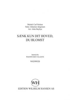 Sank Kun Dit Hoved, Du Blomst 