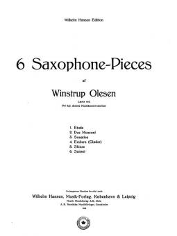 6 Saxophone Pieces Vol. 2 (Tenor Saxophone) 
