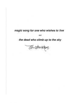 Magic Song for One Who Wishes To Live 