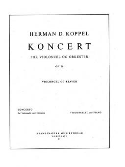 Concerto For Cello And Orchestra Op. 56 