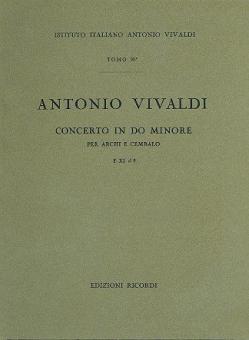 Concerto In C Minor For Strings And Continuo Score Fxi#8 T30 Rv120 