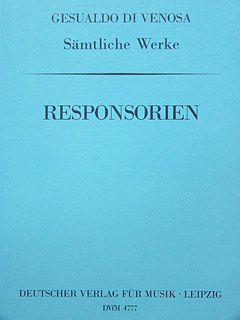Sämtliche Werke: Responsorien 