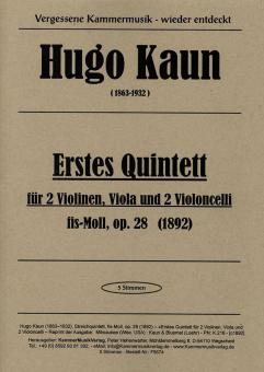 1. Quintett fis-Moll op. 28 