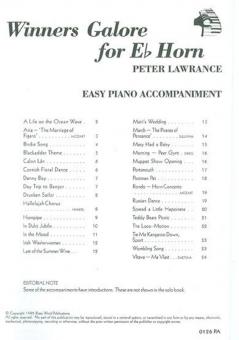 Winners Galore - Piano Accompaniment for Eb Horn 