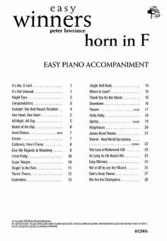 Easy Winners - Piano Accompaniment for Horn in F 