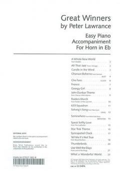 Great Winners - Piano Accompaniment for Eb Horn 