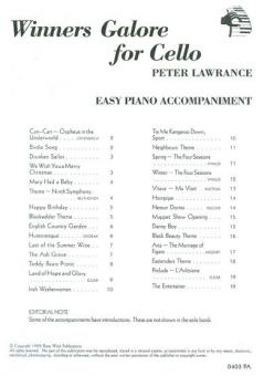 Winners Galore - Piano Accompaniment for Cello 