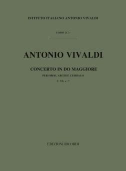 Concerto C Major Oboe Strings Continuo Rv448 Score Fvii#7 T217 