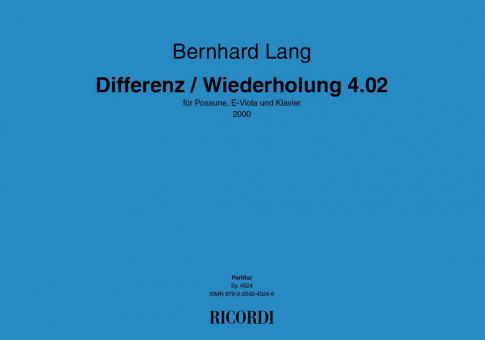 Differenz / Wiederholung 4.02 