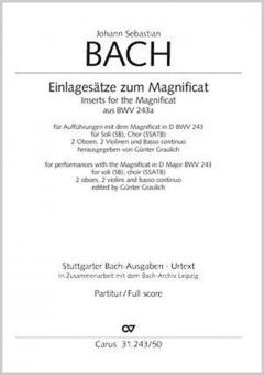 Einlagesätze zum Magnificat aus BWV 243a 