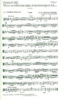 Wer weiß von uns was morgen ist 