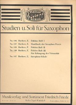 Etüden für Saxophon Heft 3 