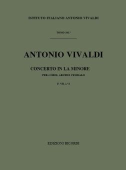 Concerto A Minor 2 Oboes Strings Continuo Rv536 Score Fvii#8 T263 