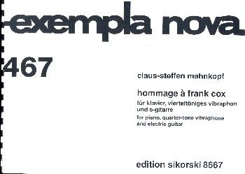 Hommage à Frank Cox 