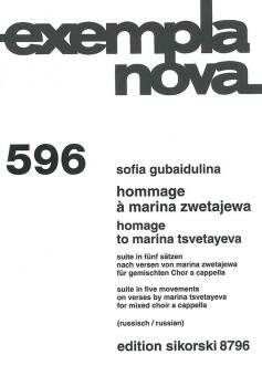 Hommage à Marina Zwetajewa 