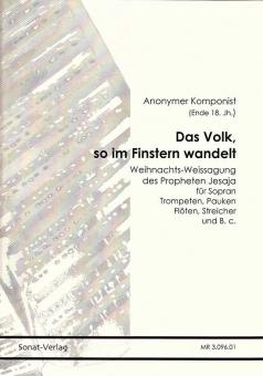 Das Volk, so im Finstern wandelt 