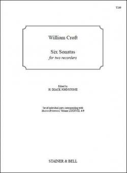 Six Sonatas For Two Recorders 