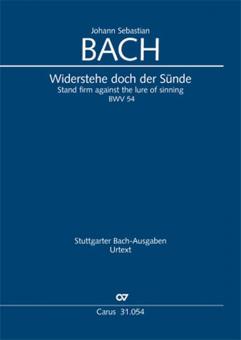Widerstehe doch der Sünde BWV 54 Standard