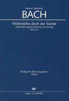 Widerstehe doch der Sünde BWV 54 Standard