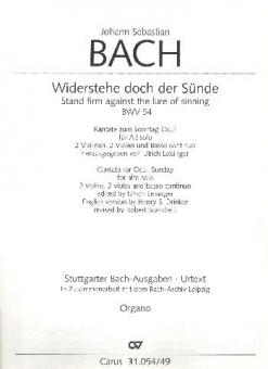Widerstehe doch der Sünde BWV 54 Standard