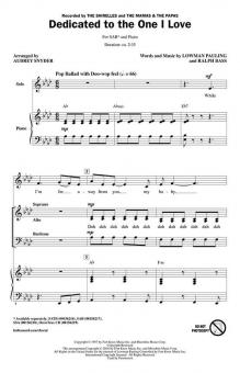 Dedicated To The One I Love Standard