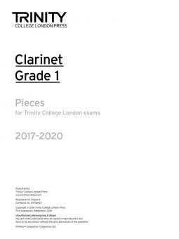 Clarinet Exam Pieces Grade 1 2017-2020 (part only) 