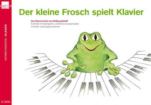 Der kleine Frosch spielt Klavier 