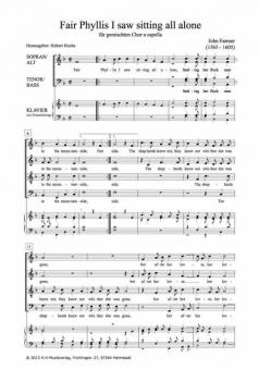 Fair Phillis I Saw Sitting All Alone 