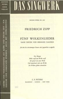 Fünf Wolkenlieder nach Texten von Hermann Claudius 