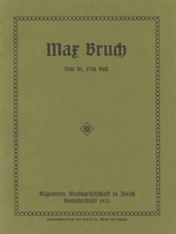 Max Bruch - Gedenkblatt 