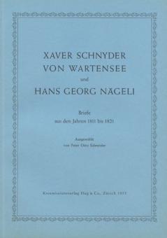 SCHNYDER VON WARTENSEE und HANS GEORG NÄGELI 