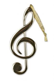 Anhänger Violinschlüssel gold (6 Stück) 