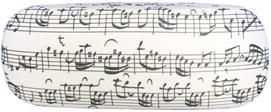 Brillenbox Notenblatt weiß 