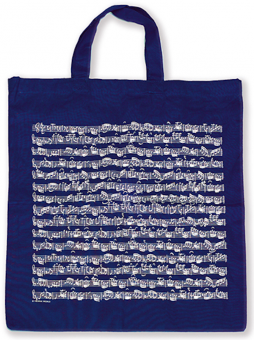Tragtasche Notenblatt navy 