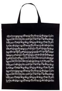 Tragtasche Notenblatt schwarz (5 Stück) 