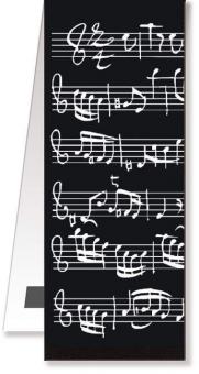 Lesezeichen Notenblatt schwarz magnetisch 