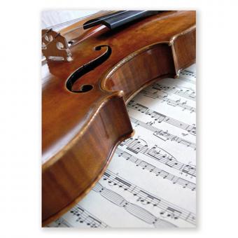 Postcard Violin/Sheet music (1 card) 