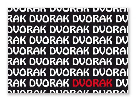 Postkarte Dvorak Text (10 Stück) 