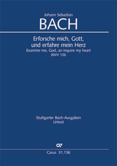 Erforsche mich, Gott, und erfahre mein Herz BWV 136 Download