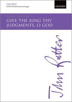 Give the king thy judgments, O God 