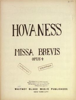 Missa Brevis op. 4 