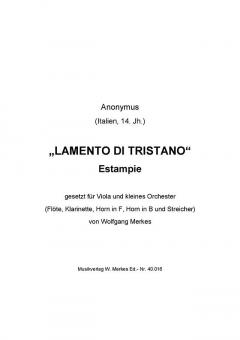 Lamento di Tristano - Estampie 